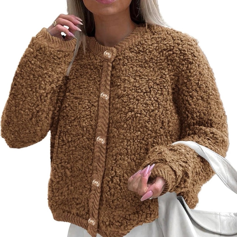 Warm Tan Teddy Jacket for Women